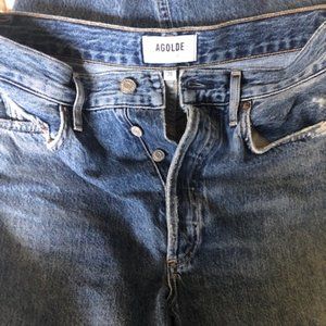 AGOLDE Riley High Rise Straight Crop Jeans